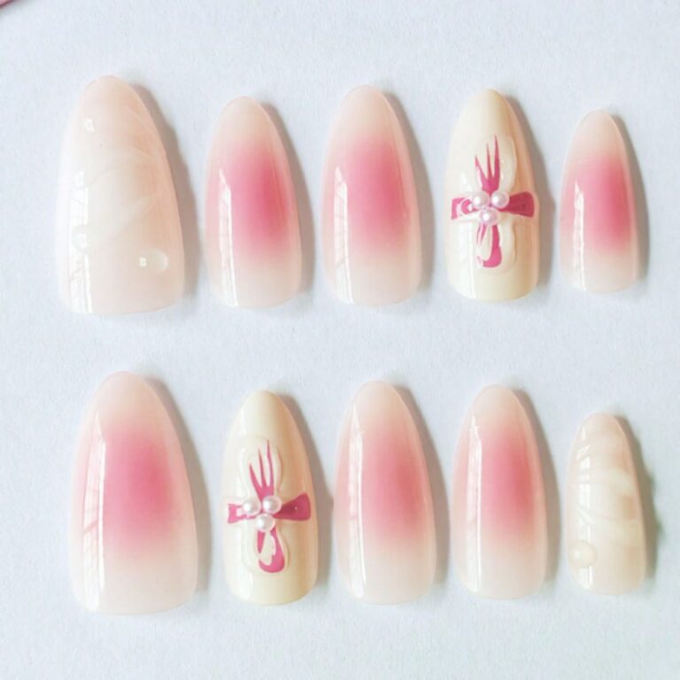 Gradient Series Gradient Flower Press-on Nails