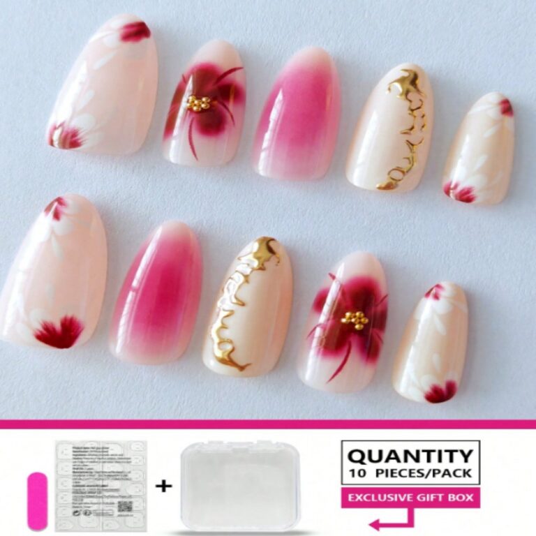 Purple Flower Press-on Nails