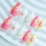 Flower Pattern Series Pink Flower Press-on Nails