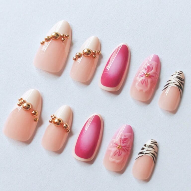 Others Zebra-Print Press-On Nails