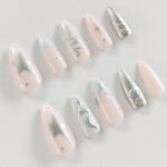Others Silver & Gilded Press-On Nails