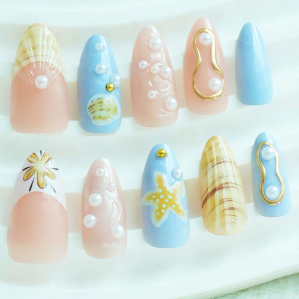 Ocean Series Ocean Shell Press-on Nails