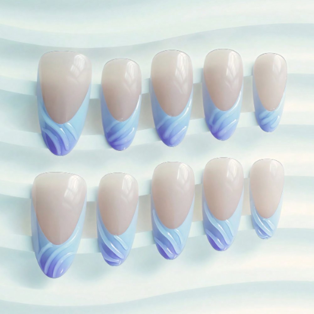 Others Purple Resin Press-On Nails