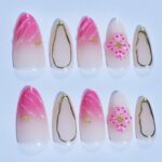 Flower Pattern Series Pink Flower Press-on Nails
