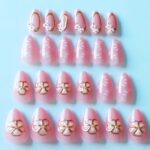 Flower Pattern Series Gilding Flower Press-on Nails