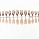 Others Sweet & Edgy Y2K Lace French Black & White AB Mid-Length Almond Press-On Nails