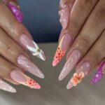 Flower Pattern Series Ocean Flower Press-On Nails
