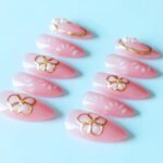 Flower Pattern Series Gilding Flower Press-on Nails