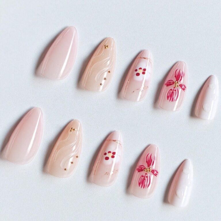 Raindrop Flower Press-on Nails