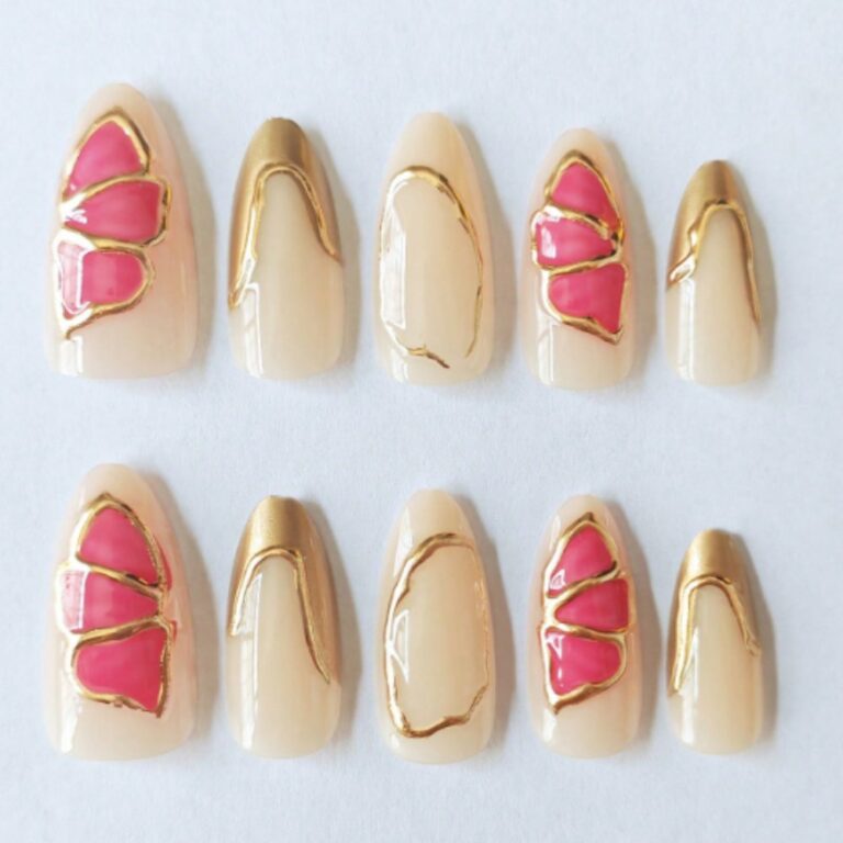 Others Gilded Press-On Nails