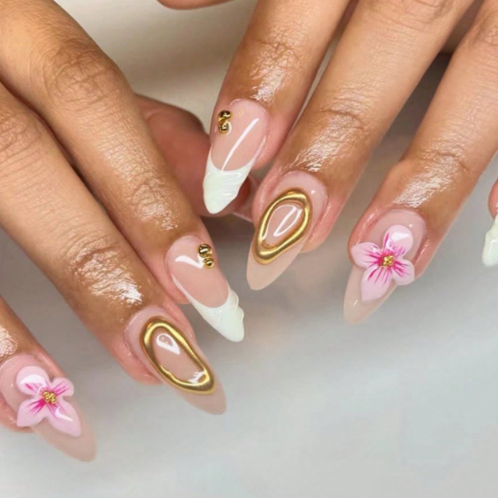 Others White French Press-on Nails