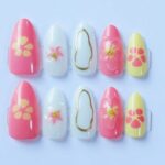 Flower Pattern Series Pink Flower Press-on Nails
